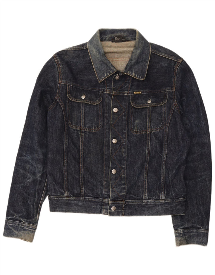 Diesel Veste en Jean Femme UK 14 Coton Bleu Marine Moyen