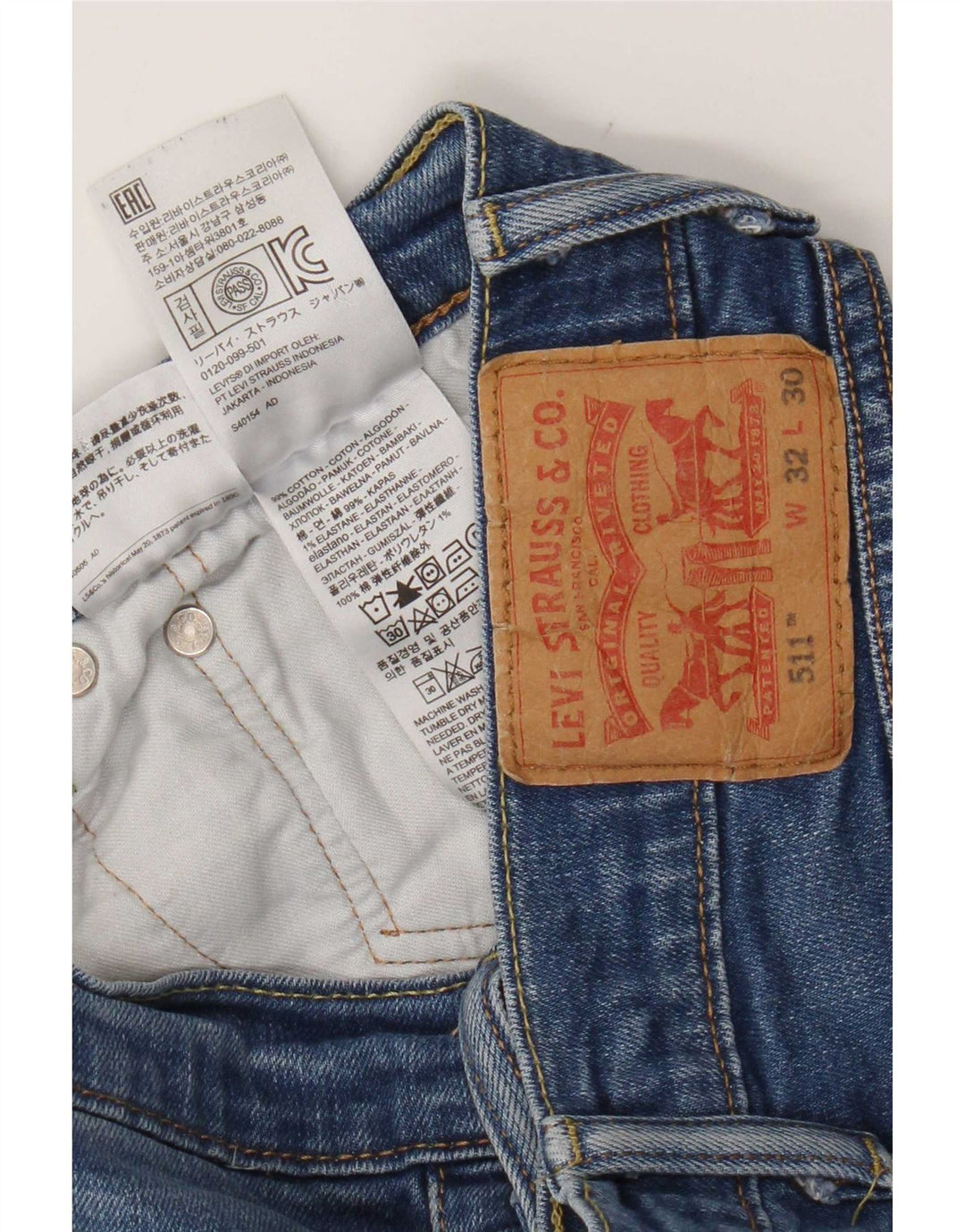 Levi's Jean Slim 511 Homme Bleu W32 L30 Coton
