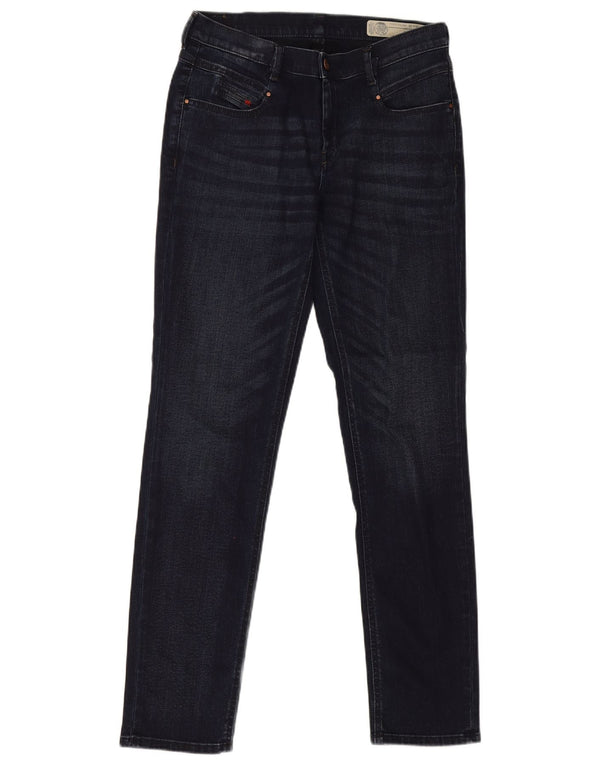 Diesel Femme Belthy Jean Droit Coupe Slim Taille Basse W26 L30 Bleu Marine