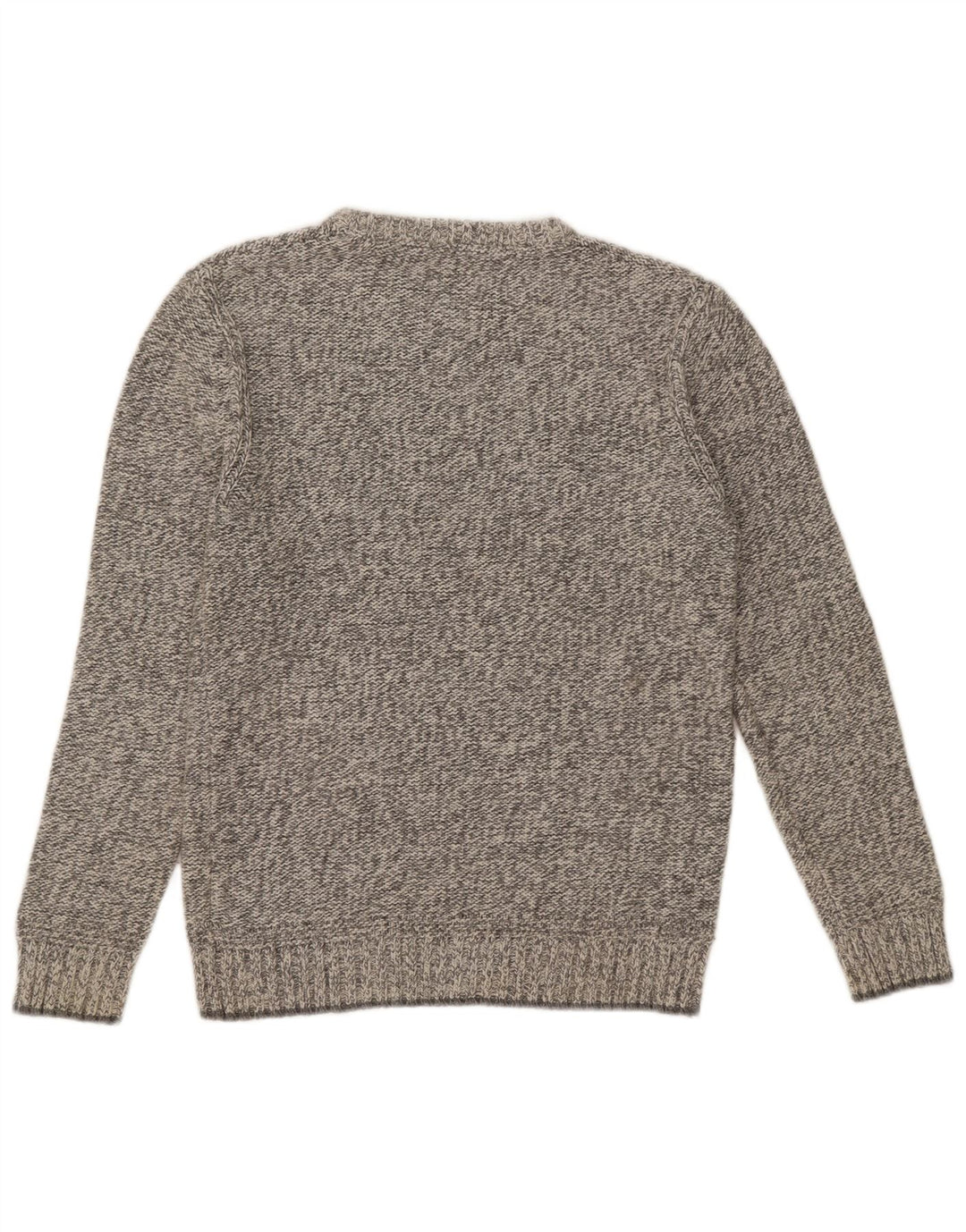 Fat Face Pull Col Ras du Cou Homme Gris Moyen Moucheté Coton