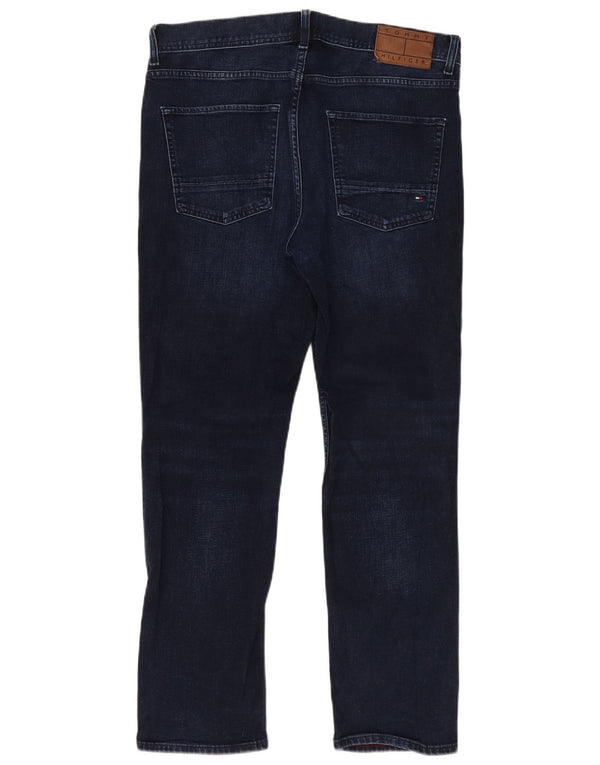 Tommy Hilfiger Jean droit Denton homme W34 L30 bleu marine coton