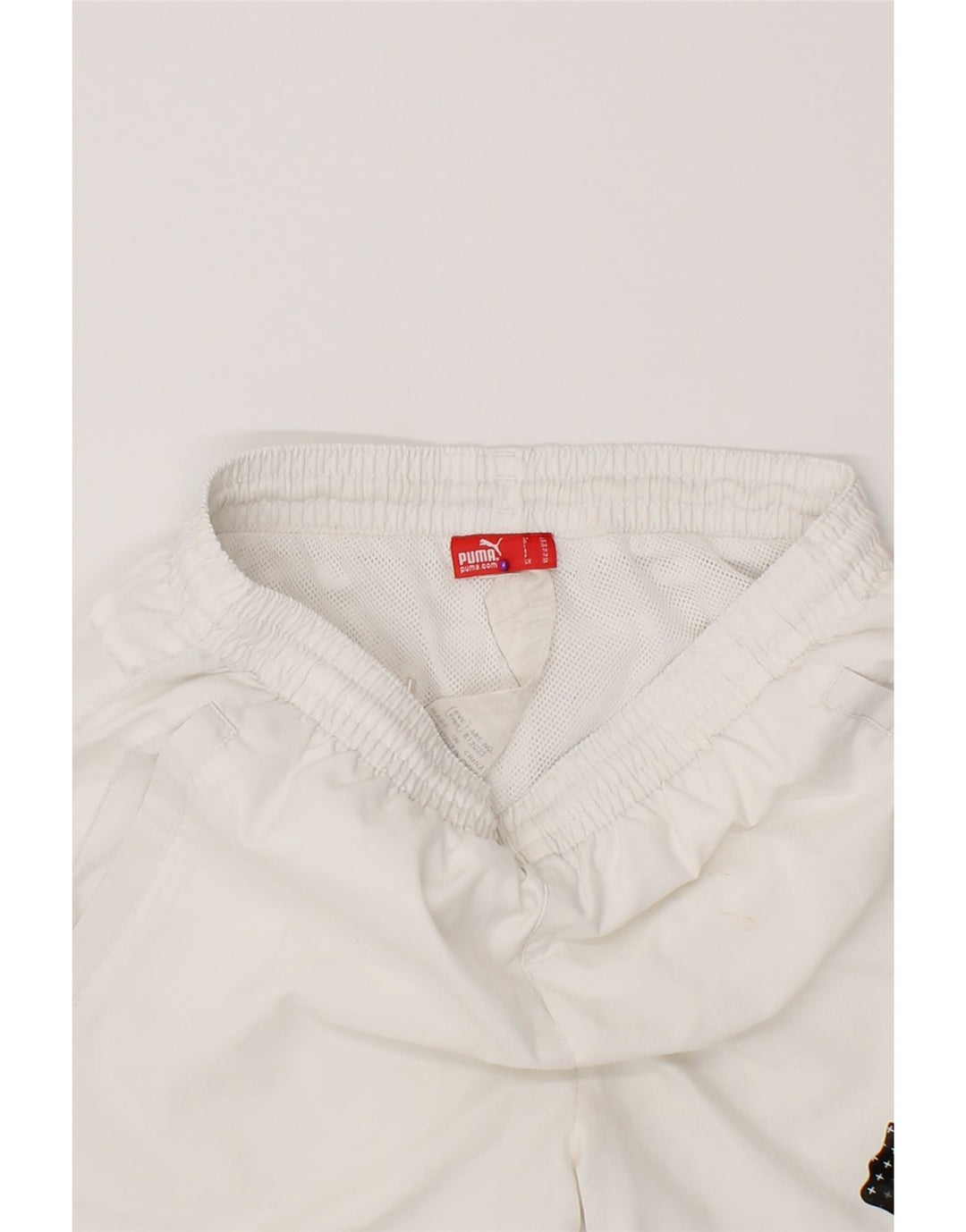 PUMA Boys Graphic Sport Shorts 13-14 Years White Polyester Vintage Puma and Second-Hand Puma from Messina Hembry 