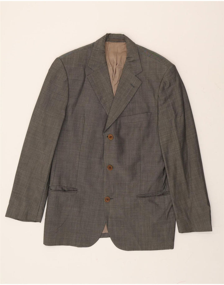 Hugo Boss Veste blazer à 3 boutons pour homme EU 50 Grande laine vierge grise