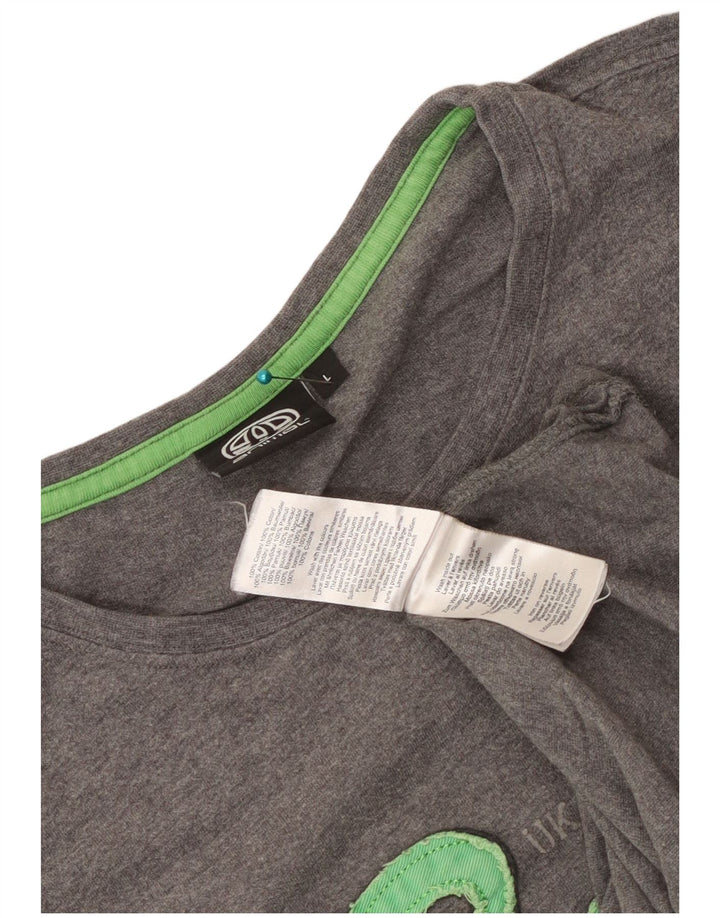 Animal Mens Graphic T-Shirt Top Grand Gris Coton
