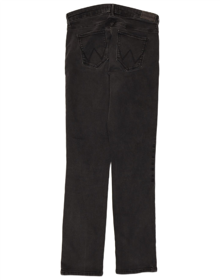 WRANGLER Womens Straight Jeans W33 L32 Grey Cotton