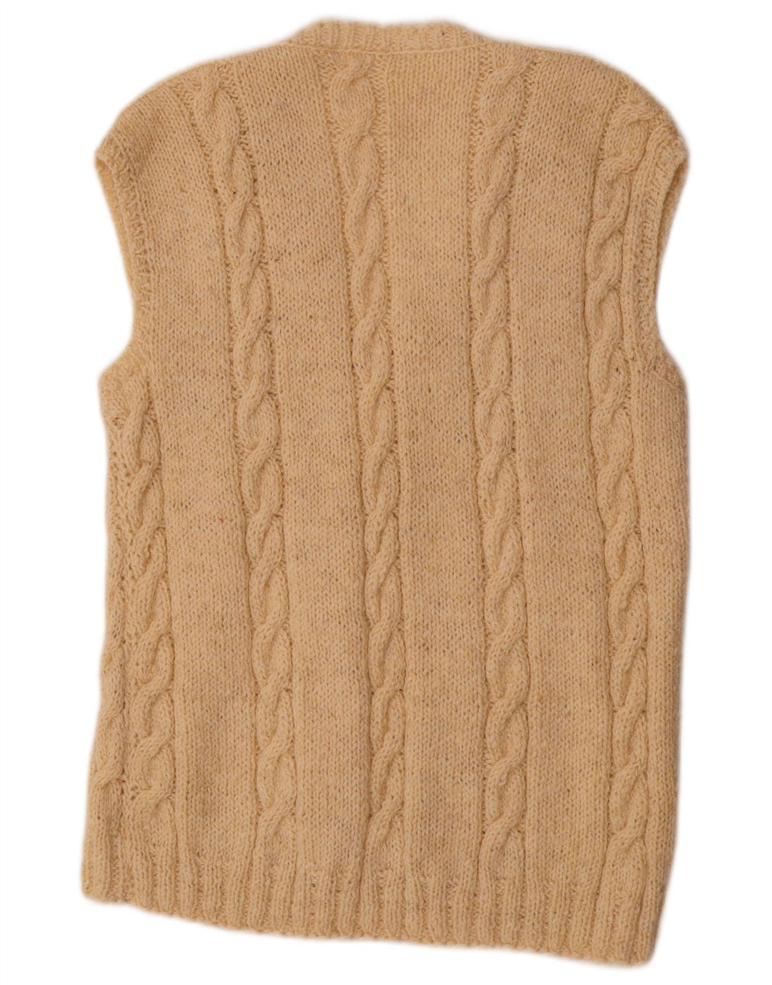 VINTAGE Débardeur Femme UK 18 XL Beige