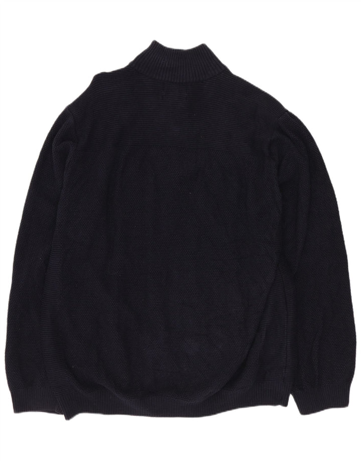 MARKS & SPENCER Pull Cardigan Homme 2XL Bleu Marine Coton