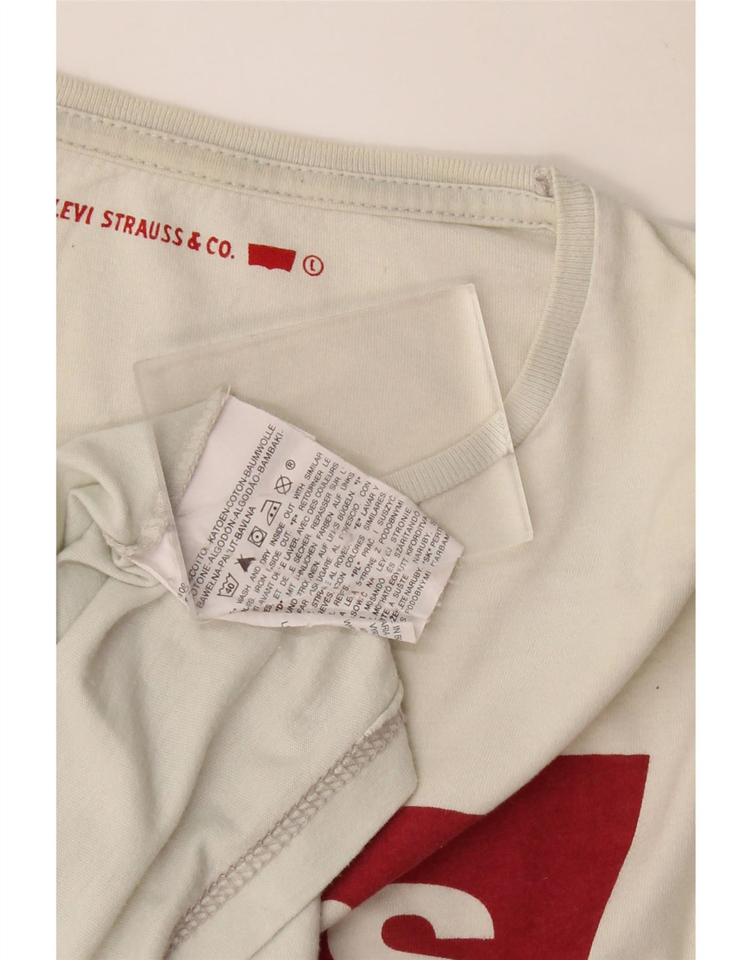 LEVI'S Haut graphique à manches longues pour homme en coton blanc