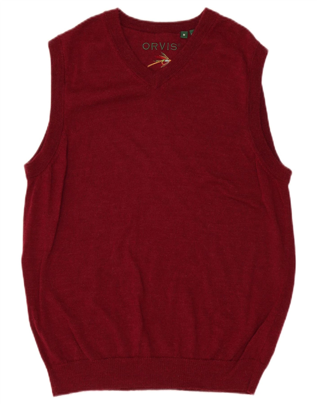 Orvis Débardeur pour homme en laine mérinos bordeaux moyen
