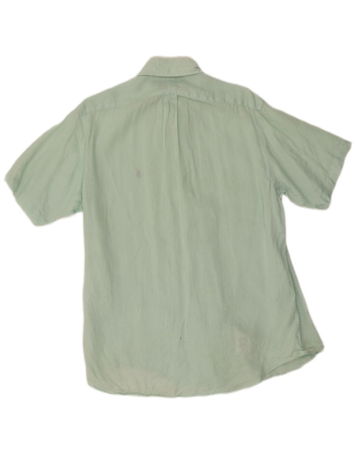 Ralph Lauren Chemise à manches courtes pour homme en lin vert moyen
