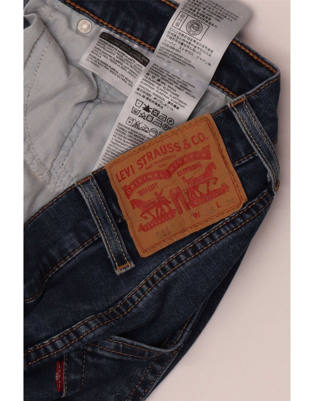 Levi's Jean Slim 511 Homme Bleu W38 L34 Coton