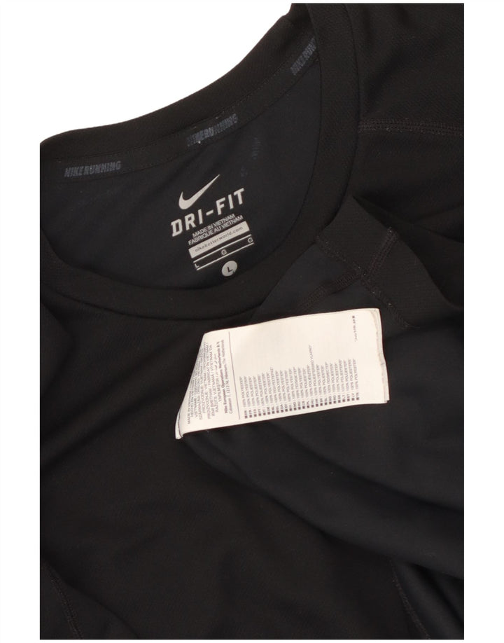 Nike Hommes Dri Fit Graphic T-Shirt Haut Large Noir Polyester