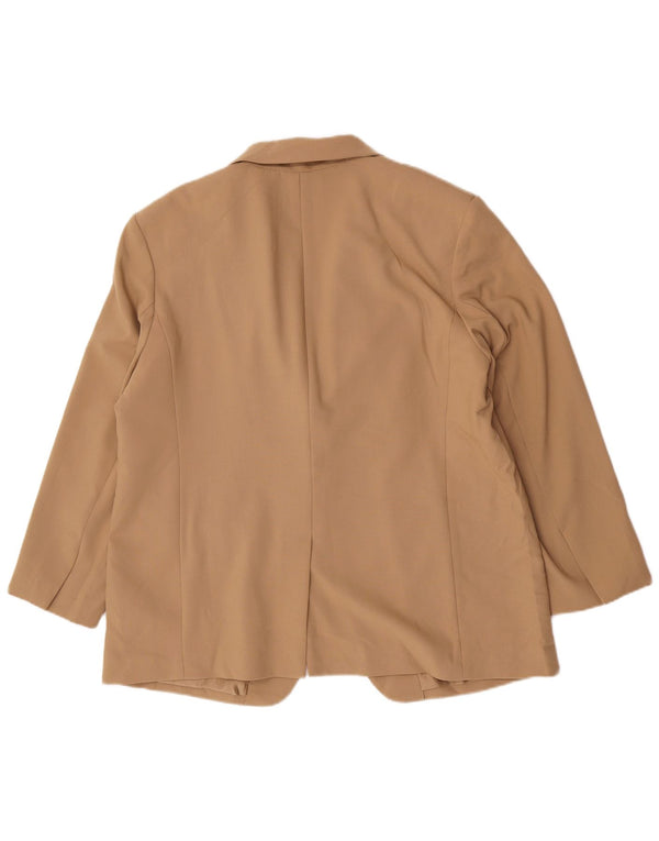 Marks & Spencer Veste Blazer 1 Bouton Femme UK 18 XL Beige Polyester