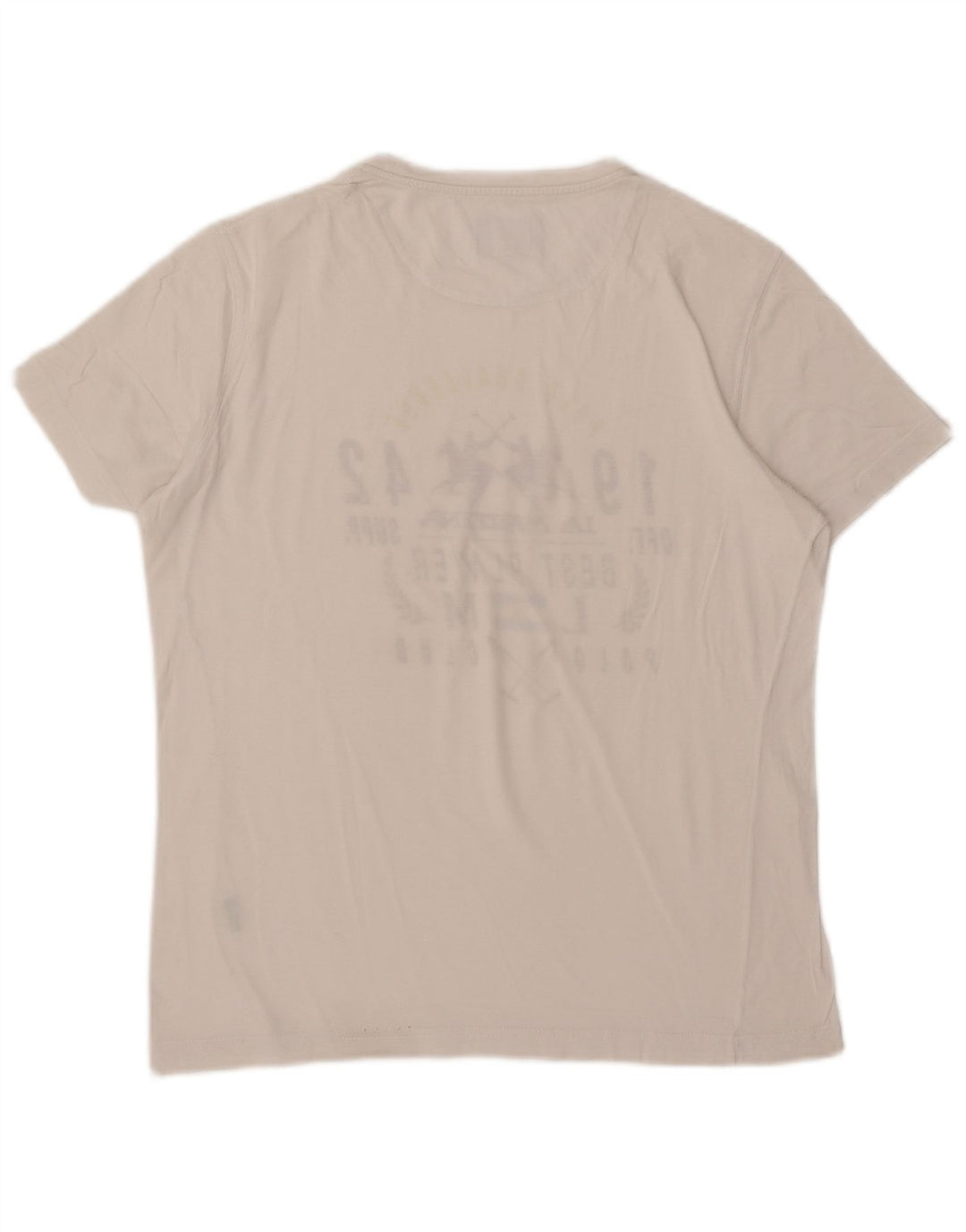 La Martina T-Shirt Graphique Homme Blanc Moyen