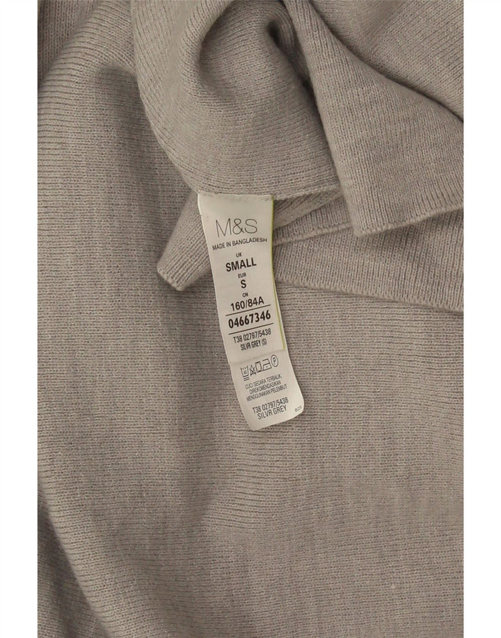 Marks & Spencer Pull cardigan ouvert long pour femme UK 10 Small Gris