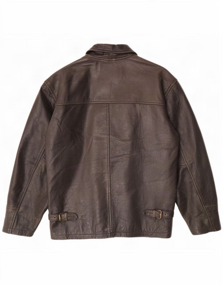 Bomb Boogie Veste en cuir pour homme UK 36 Petit Marron