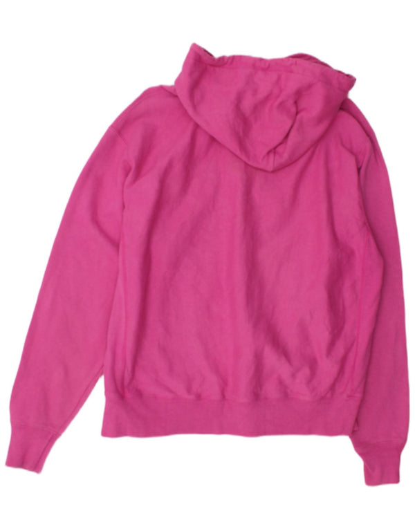 Champion Mens Hoodie Jumper Large Pink Cotton