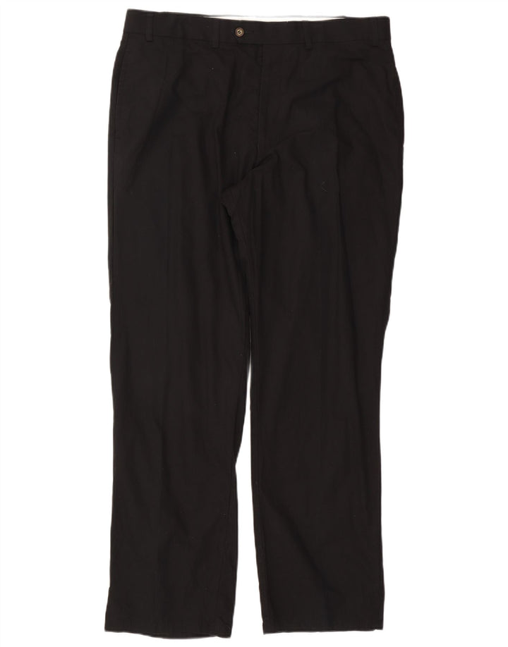 Marks & Spencer Pantalon de costume droit Blue Harbour pour homme W38 L31 Noir