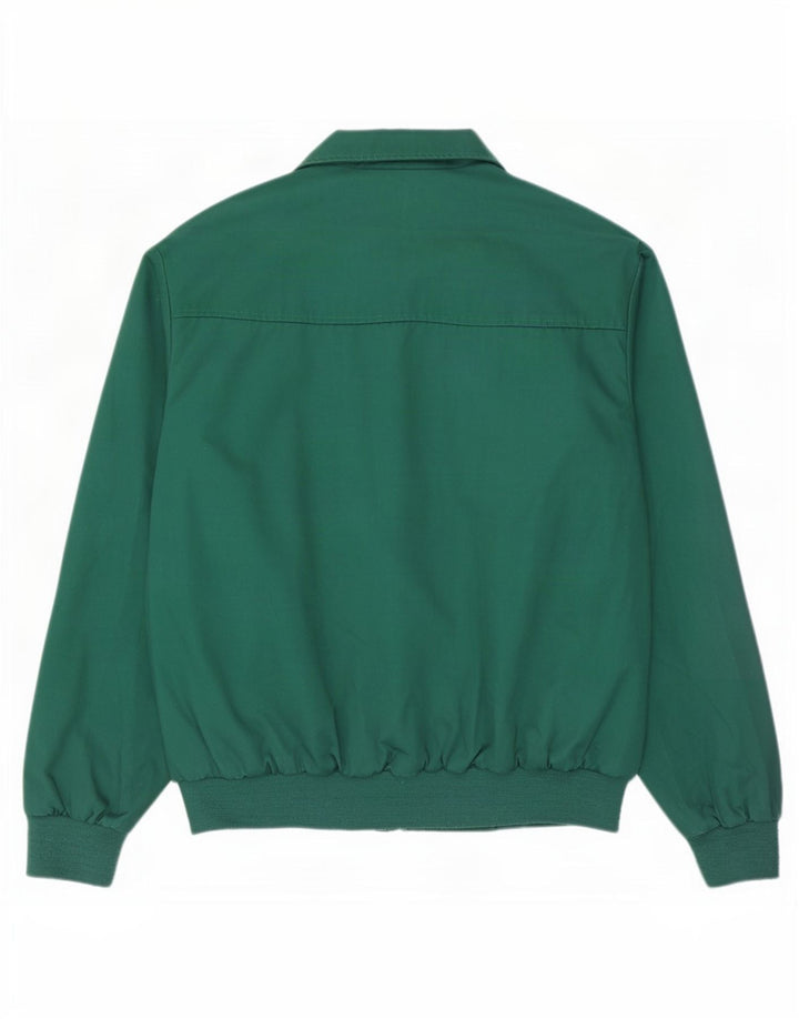 vintage Mens Bomber Jacket UK 40 Grand Polyester Vert