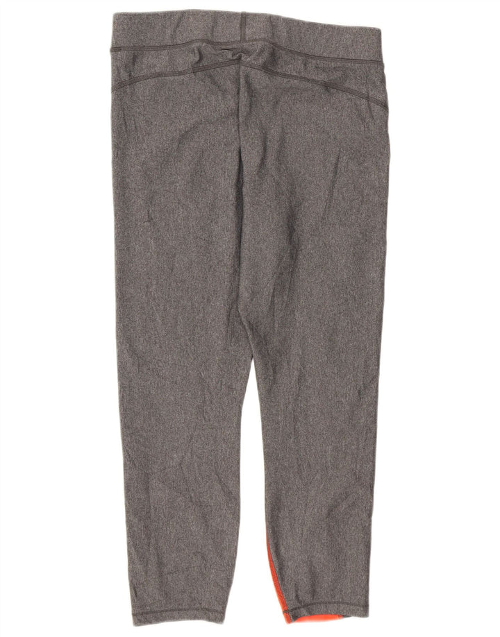 Under Armour Legging Capri Femme UK 44 Large Gris Géométrique Polyester