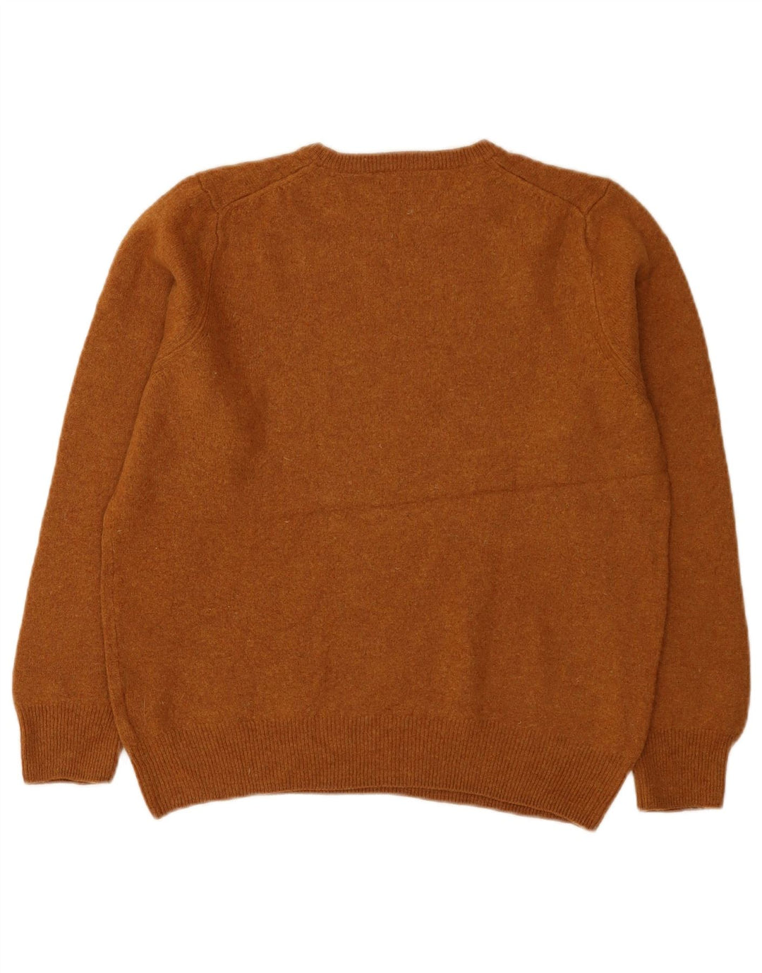 Marks & Spencer Pull à col rond pour femme UK 14 Large laine d'agneau marron