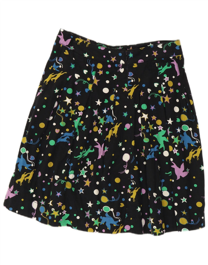 jupe plissée femme vintage W28 Medium Black Spotted