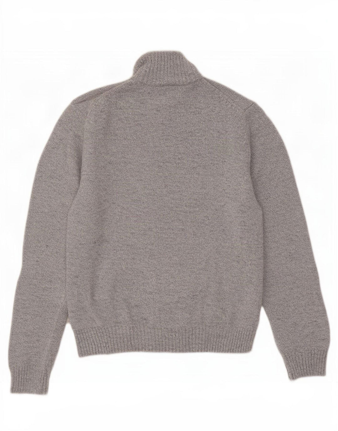 Marks & Spencer Pull Col Zippé Homme Gris Moyen Laine