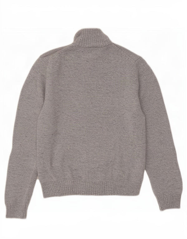 Marks & Spencer Pull Col Zippé Homme Gris Moyen Laine