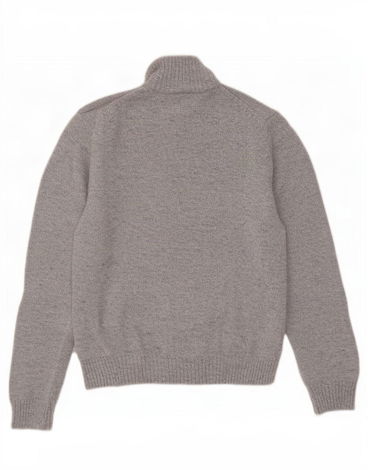Marks & Spencer Pull Col Zippé Homme Gris Moyen Laine