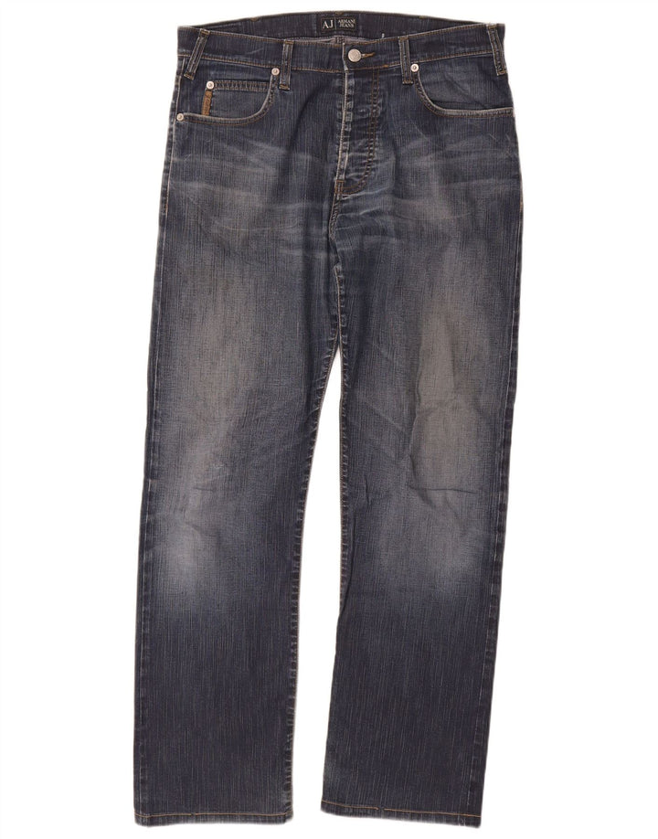 Armani Jean droit W33 L29 bleu coton homme