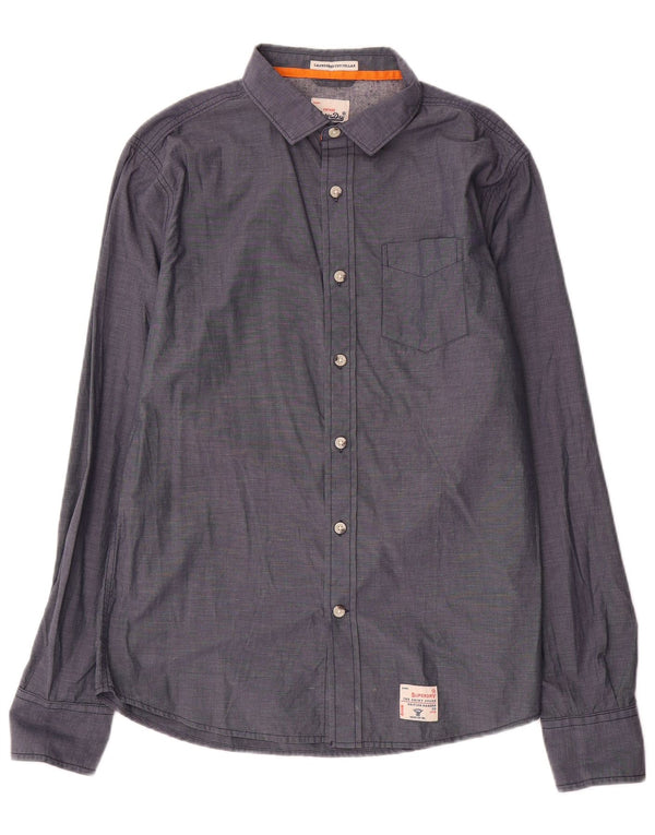 Superdry Chemise Homme XL Bleu Marine Coton