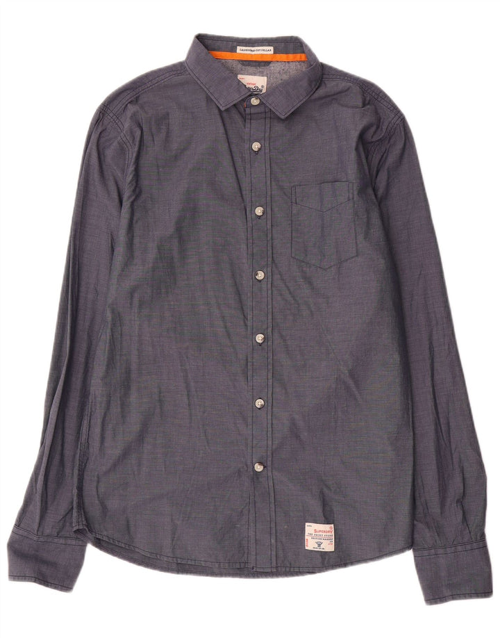 Superdry Chemise Homme XL Bleu Marine Coton