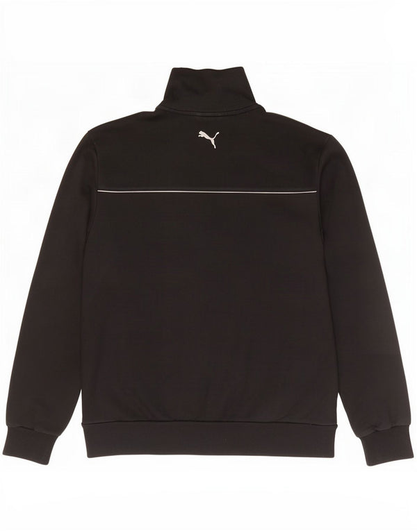 Puma Veste de survêtement graphique pour homme Taille L en coton noir