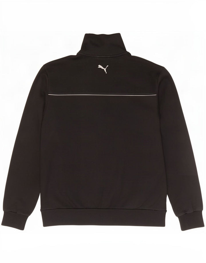 Puma Veste de survêtement graphique pour homme Taille L en coton noir