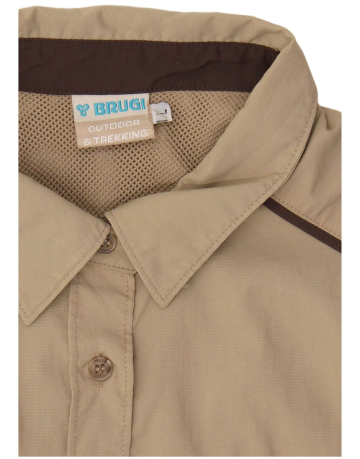 BRUGI Chemise Femme UK 16 Large Beige Polyamide