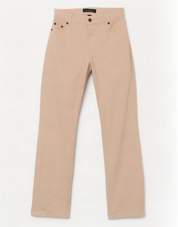 Ralph Lauren Pantalon droit en velours côtelé pour femme US 0 XS W28 L31 Blanc cassé