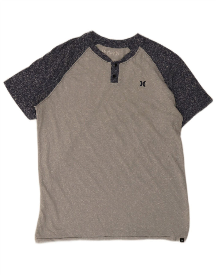 Hurley T-Shirt Premium Fit Homme Gris Moyen Polyester Colorblock