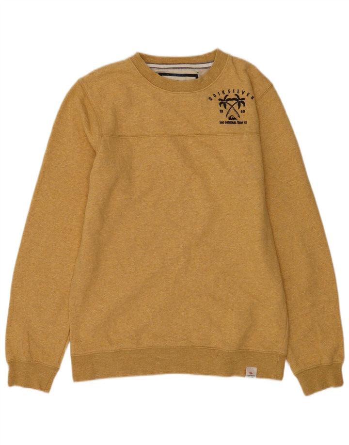 Quiksilver Sweat-shirt pour homme en coton jaune Small
