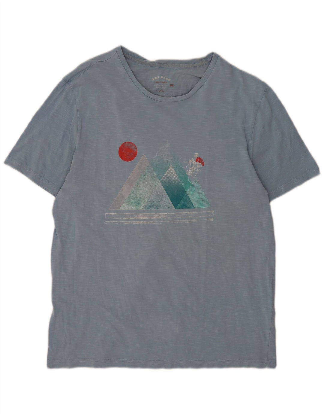 Fat Face T-Shirt Graphique Homme Top XL Bleu Coton