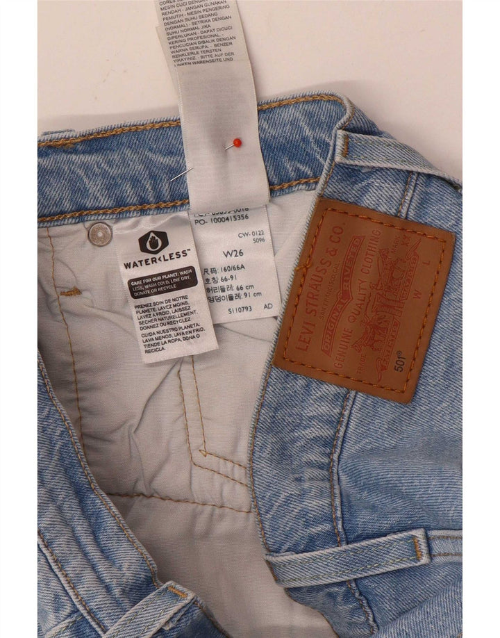 Levi's Short en Jean 501 Femme W26 Petit Bleu Coton