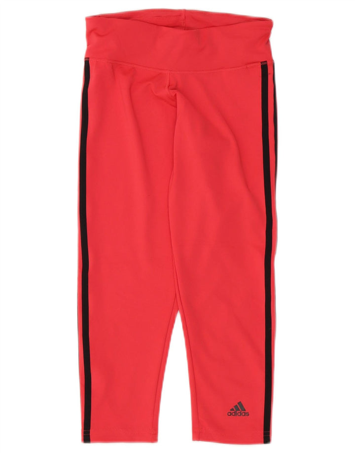 Adidas Legging Capri Femme UK 4/6 XS Rose Polyester