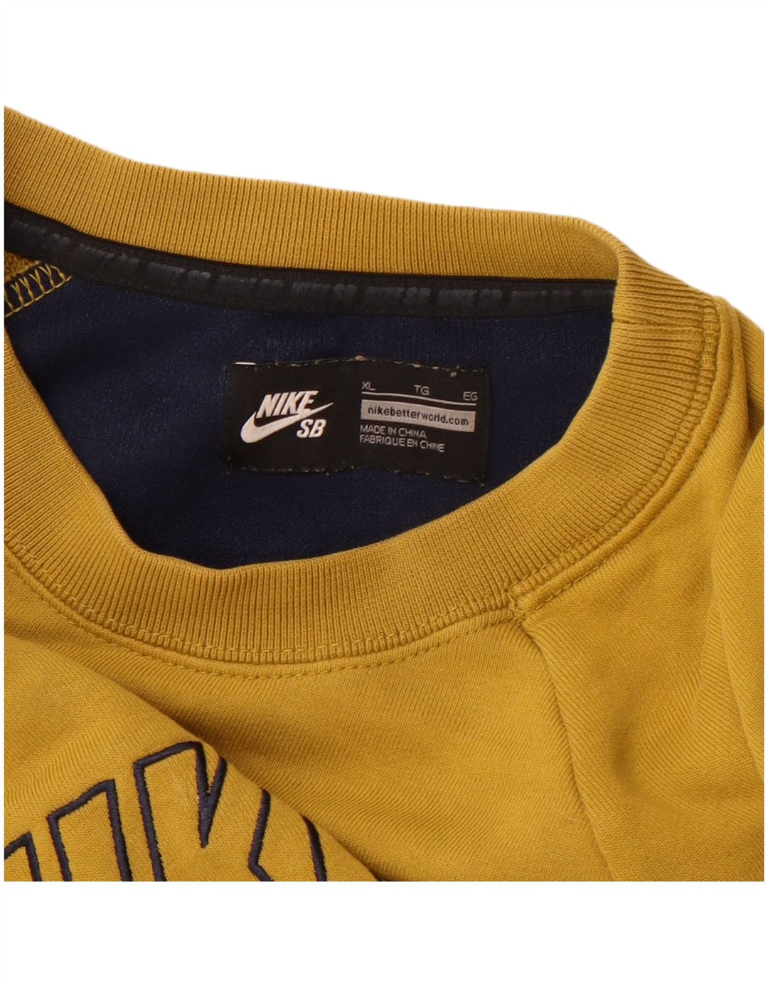 Nike SB Graphic Sweatshirt Jumper UK 18 XL Jaune