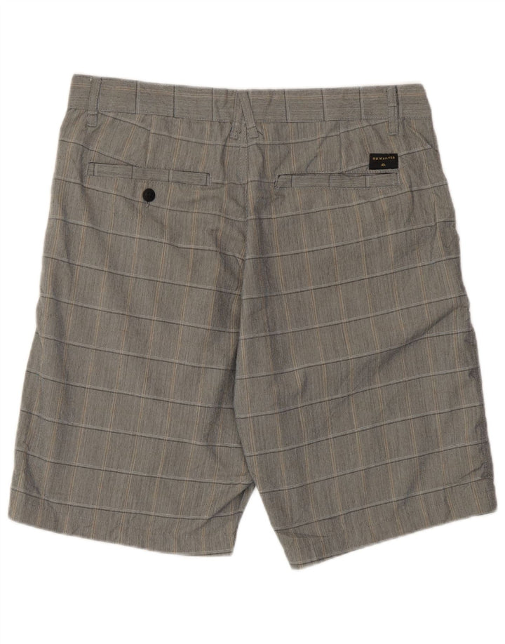 Quiksilver Short Chino Homme Coupe Regular W32 Gris Moyen à Carreaux Polyester