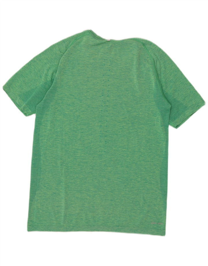 Nike Hommes Dri Fit T-Shirt Haut Rayé Vert Moyen