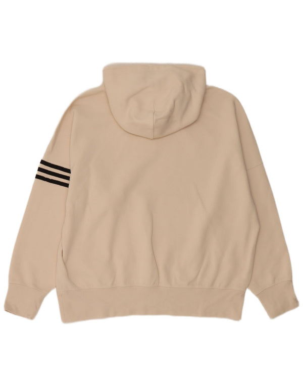 Adidas Mens Loose Fit Hoodie Jumper Medium Beige Cotton