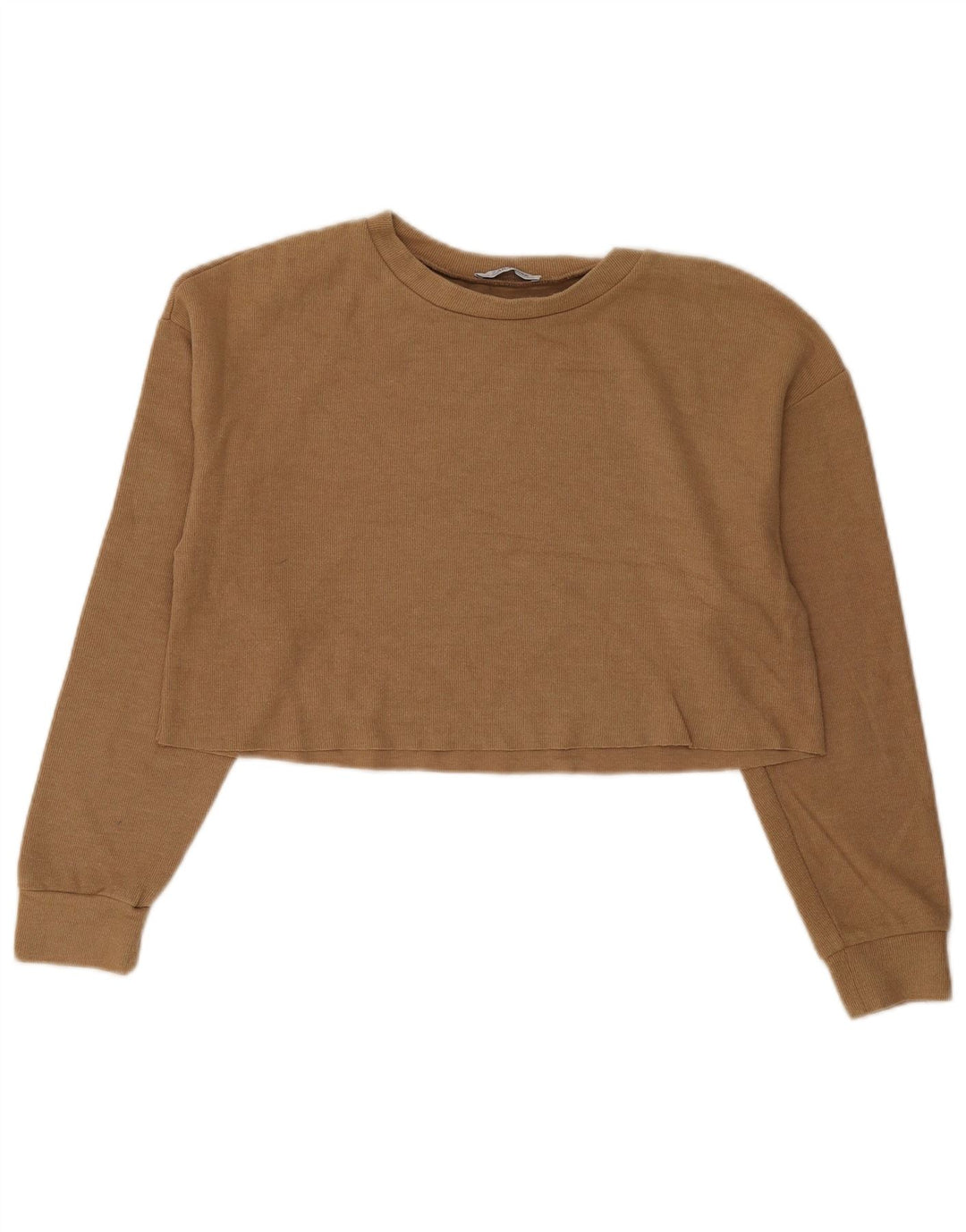 Zara Femme Haut Court Oversize Trafaluc Petit Coton Marron