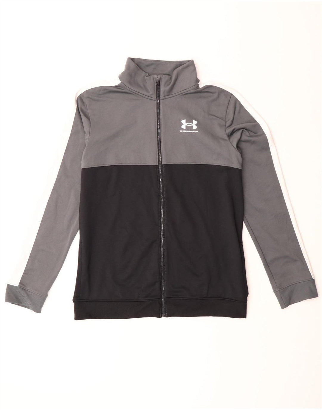 Under Armour Veste de Survêtement Garçon 13-14 Ans XL Gris Colorblock
