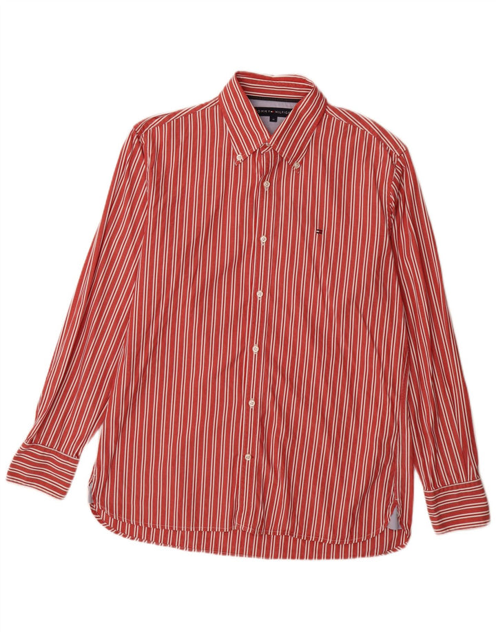 Tommy Hilfiger Chemise Homme Coton Rayé Rouge Moyen
