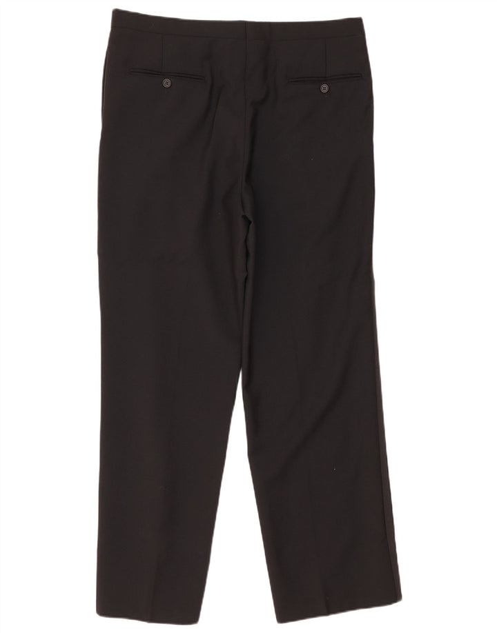 Pantalon de costume vintage pour hommes W36 L31 Noir