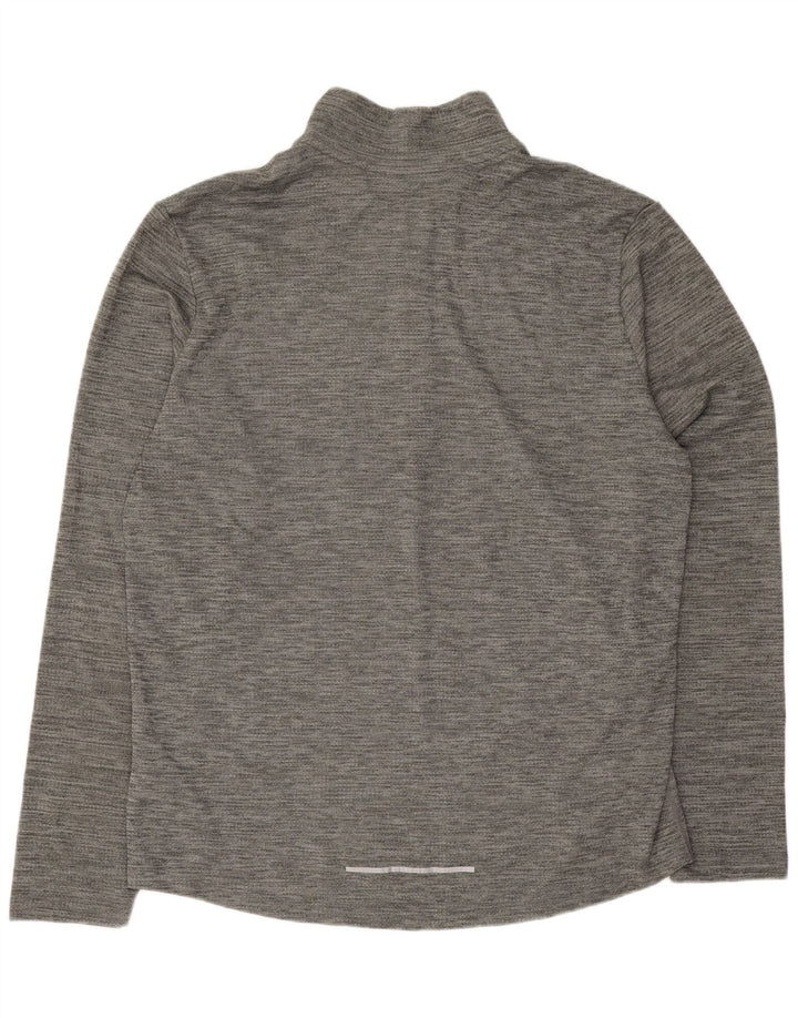 Nike Haut de survêtement Dri Fit à col zippé pour homme - Gris chiné